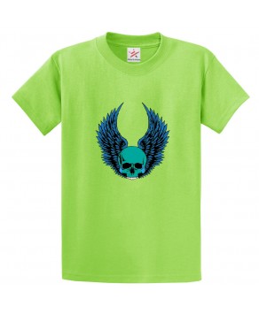 Winged Skull Classic Unisex Kids and Adults T-Shirt